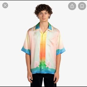 Casablanca men’s silk shirt and shorts set